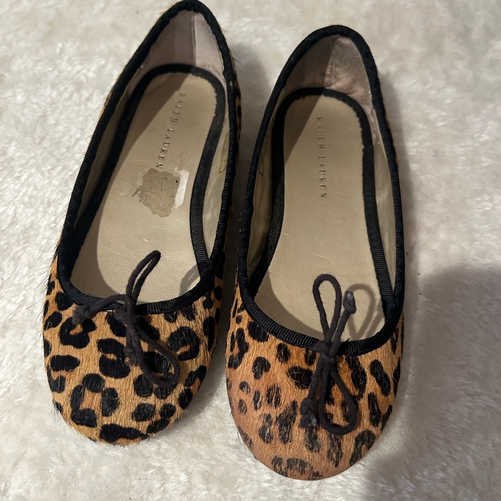 Ralph Lauren Kids Leopard Print Ballerinas
